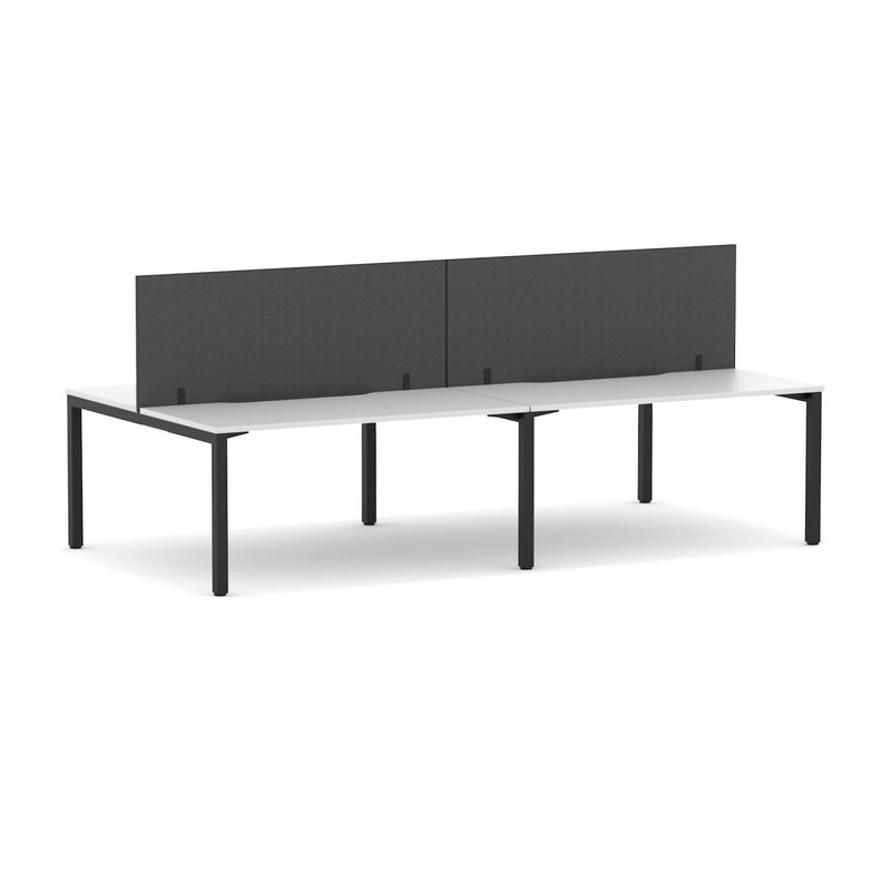 Axis 4 User Double-Sided Desks, 50x50mm Square Leg Design. Includes: Edge25 Screen