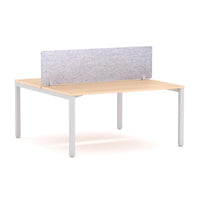 Axis 2 User Double-Sided Desks, 50x50mm Square Leg Design. Includes: AcoustiQ Screen