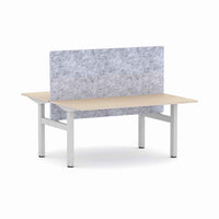 Klass Fixed 2-Person Double-sided Desk Workstation with AcoustiQ Screen