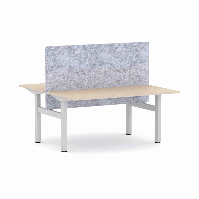 Klass Fixed 2-Person Double-sided Desk Workstation with AcoustiQ Screen