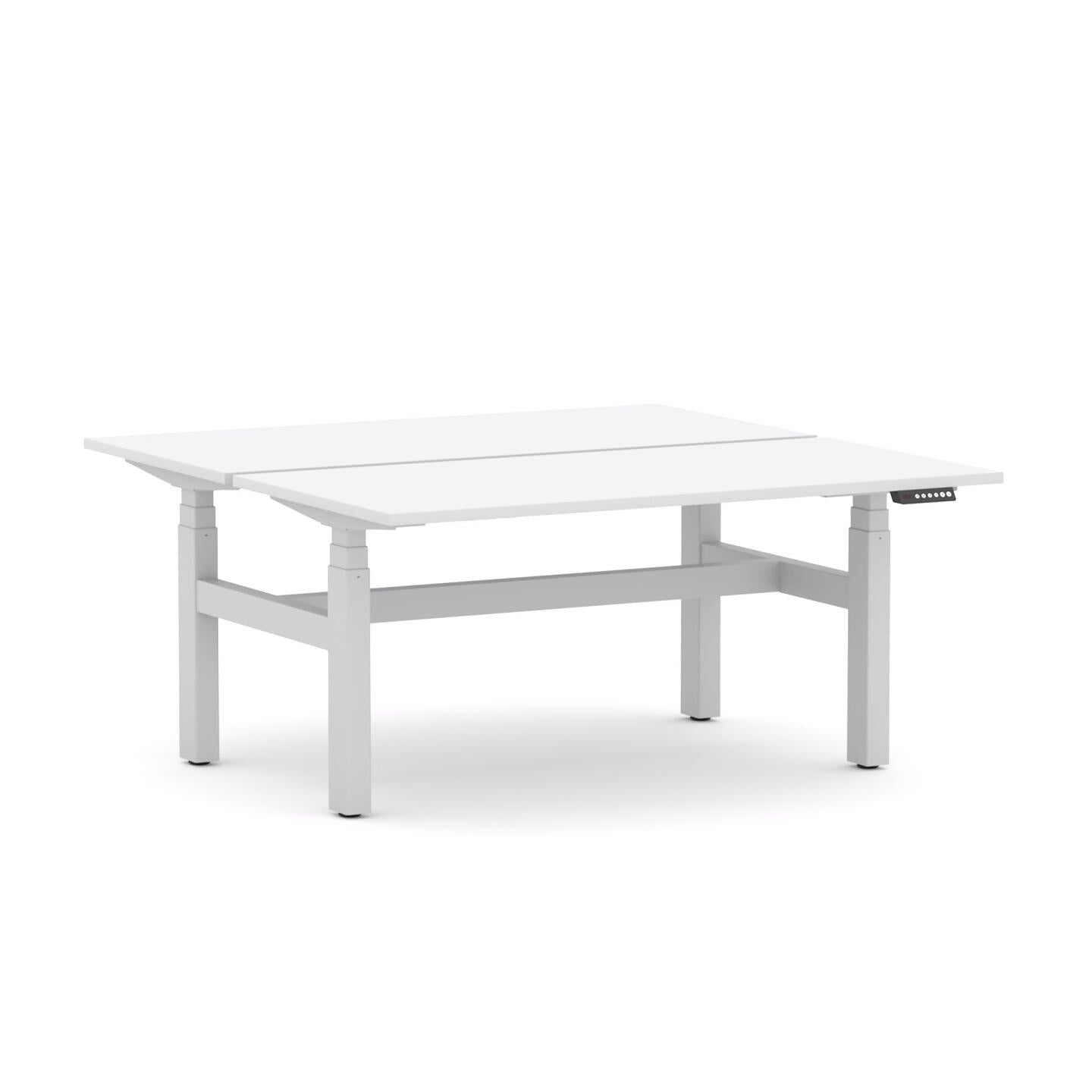 AgileMotion+ 3C/2M Electric Rectangle 2-Person Double-sided Desk Workstation