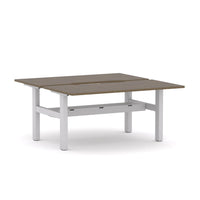Agile Fixed Rectangle 2-Person Double-sided Desk Workstation