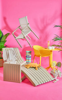 Slim Sunlounger with Cushion