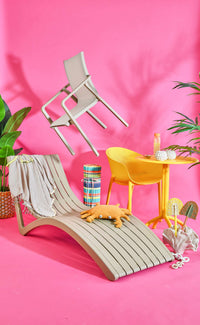 Slim Sunlounger with Cushion