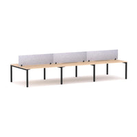 Axis 6 User Double-Sided Desks, 50x50mm Square Leg Design. Includes: AcoustiQ Screen
