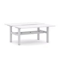 Agile Fixed Rectangle 2-Person Double-sided Desk Workstation