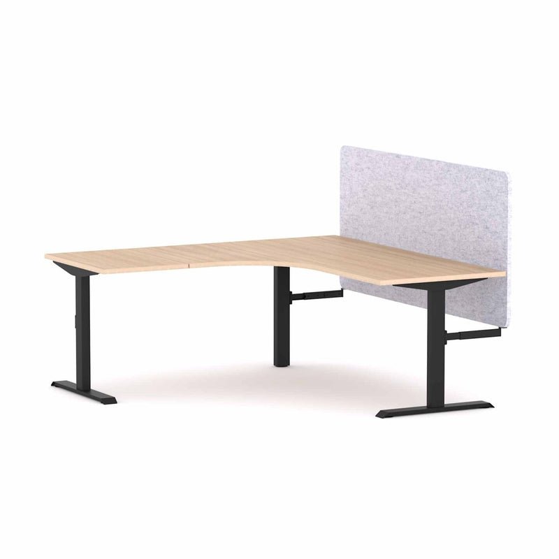 Klass Fixed 90Deg Workstation With AcoustiQ Screen
