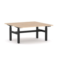 AgileMotion+ 3C/2M Electric Rectangle 2-Person Double-sided Desk Workstation