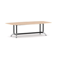 Modulus Boardroom Table Single Span, Twin Post Collar LegPoles withAlloy Feet