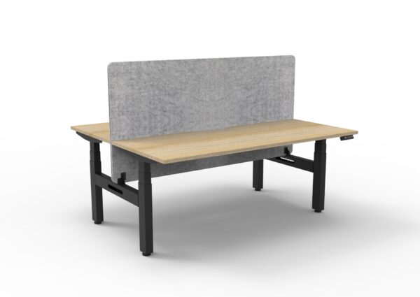 BOOST Plus + Electric Height Adjustable Back to Back Workstation with 900mm height Eco Screens (2 Person)
