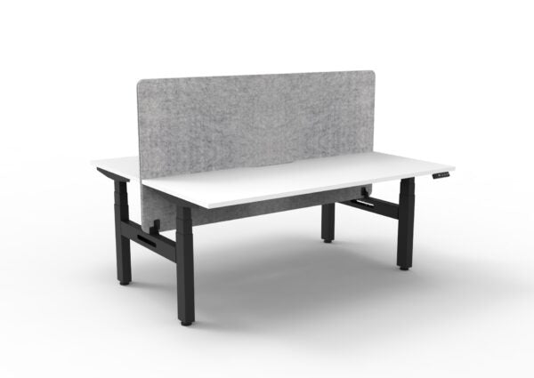 BOOST Plus + Electric Height Adjustable Back to Back Workstation with 900mm height Eco Screens (2 Person)