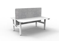 BOOST Plus + Electric Height Adjustable Back to Back Workstation with 900mm height Eco Screens (2 Person)