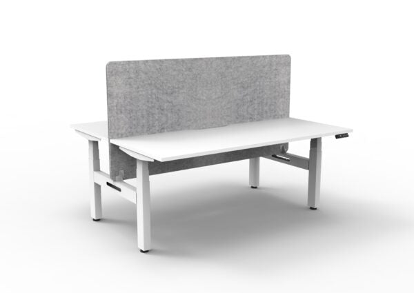 BOOST Plus + Electric Height Adjustable Back to Back Workstation with 900mm height Eco Screens (2 Person)