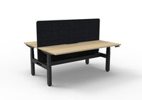 BOOST Plus + Electric Height Adjustable Back to Back Workstation with 900mm height Eco Screens (2 Person)
