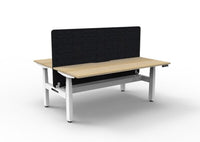 BOOST Plus + Electric Height Adjustable Back to Back Workstation with 900mm height Eco Screens (2 Person)