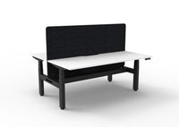 BOOST Plus + Electric Height Adjustable Back to Back Workstation with 900mm height Eco Screens (2 Person)
