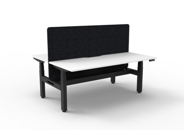 BOOST Plus + Electric Height Adjustable Back to Back Workstation with 900mm height Eco Screens (2 Person)