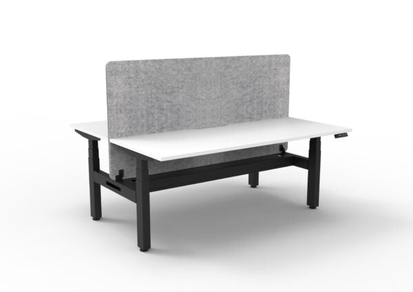 BOOST Plus + Electric Height Adjustable Back to Back Workstation with 900mm height Eco Screens (2 Person)