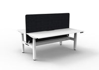 BOOST Plus + Electric Height Adjustable Back to Back Workstation with 900mm height Eco Screens (2 Person)