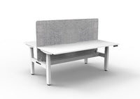 BOOST Plus + Electric Height Adjustable Back to Back Workstation with 900mm height Eco Screens (2 Person)