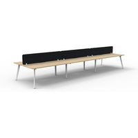 Eternity Back to Back Workstation with Eco Panel Screen - 6 Persons