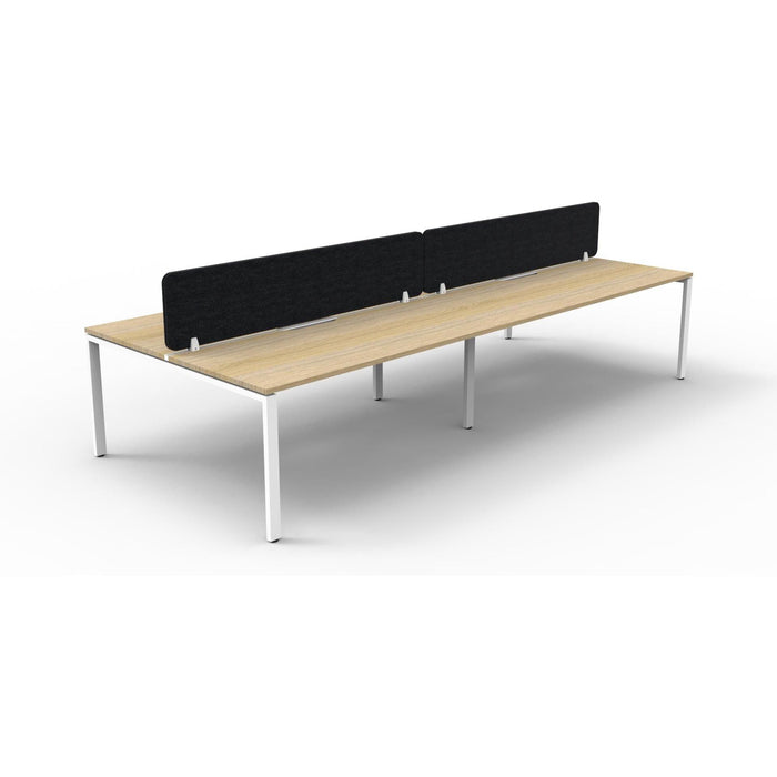 Infinity Back to Back Profile Leg Workstation - 4 Persons With Eco Pan