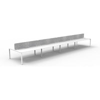 Infinity Back to Back Profile Leg Workstation - 8 Persons