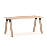 Plantation Straight Workstation Oak