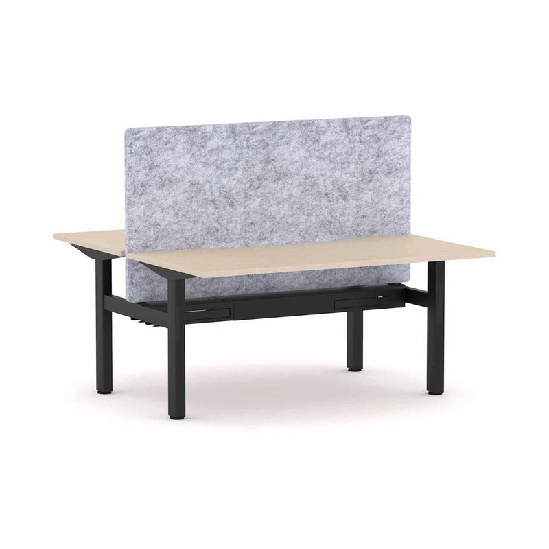 Klass Fixed 2-Person Double-sided Desk Workstation with AcoustiQ Screen