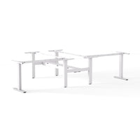 Agile Fixed Rectangle 2-Person 90° Desk and Return - Frame Only