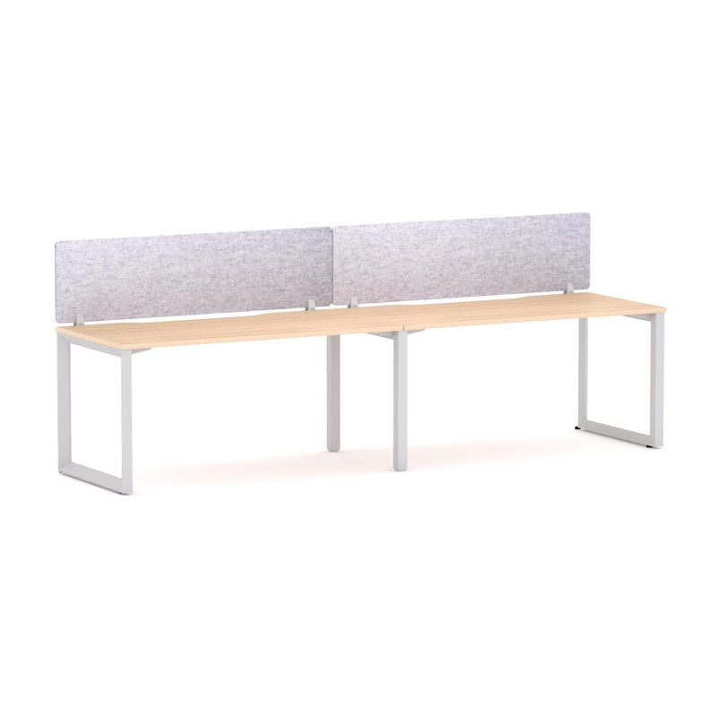 Anvil 2 User Single-Sided Desks, 50x50mm Triangular Loop Leg Design. Includes: AcoustiQ Screen