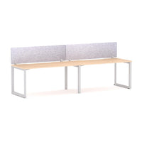 Anvil 2 User Single-Sided Desks, 50x50mm Triangular Loop Leg Design. Includes: AcoustiQ Screen