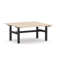 AgileMotion+ 3C/2M Electric Rectangle 2-Person Double-sided Desk Workstation