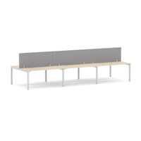 Axis 6 User Double-Sided Desks, 50x50mm Square Leg Design. Includes: Edge25 Screens