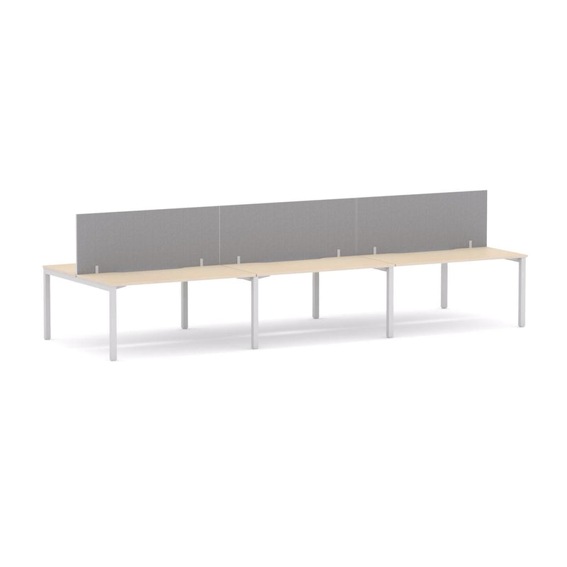Axis 6 User Double-Sided Desks, 50x50mm Square Leg Design. Includes: Edge25 Screens
