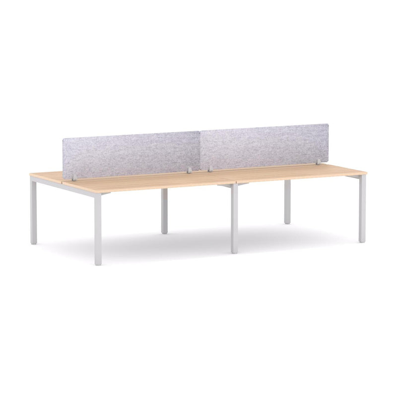 Axis 4 User Double-Sided Desks, 50x50mm Square Leg Design. Includes: AcoustiQ Screen