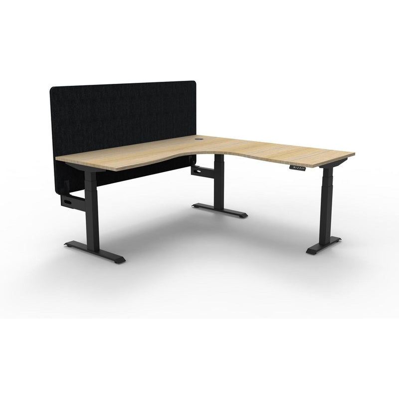 Boost Plus + Electric Height Adjustable Corner Workstation with Eco Panel Screen-Elite Office Furniture