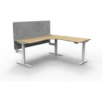Boost Plus + Electric Height Adjustable Corner Workstation with Eco Panel Screen-Elite Office Furniture
