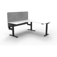 Boost Plus + Electric Height Adjustable Corner Workstation with Eco Panel Screen-Elite Office Furniture
