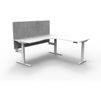 Boost Plus + Electric Height Adjustable Corner Workstation with Eco Panel Screen-Elite Office Furniture