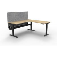 Boost Plus + Electric Height Adjustable Corner Workstation with Eco Panel Screen-Elite Office Furniture