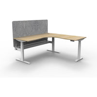 Boost Plus + Electric Height Adjustable Corner Workstation with Eco Panel Screen-Elite Office Furniture