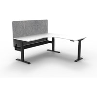 Boost Plus + Electric Height Adjustable Corner Workstation with Eco Panel Screen-Elite Office Furniture