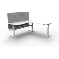 Boost Plus + Electric Height Adjustable Corner Workstation with Eco Panel Screen-Elite Office Furniture
