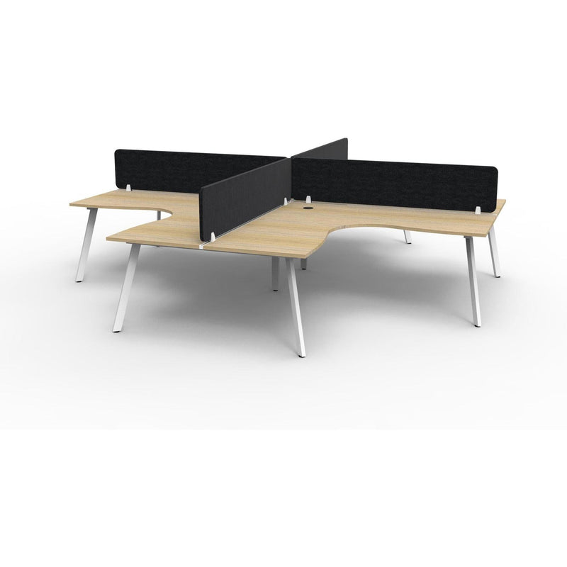 Eternity Leg Corner Workstation with Eco Panel Screen - 4 Persons