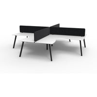 Eternity Leg Corner Workstation with Eco Panel Screen - 4 Persons