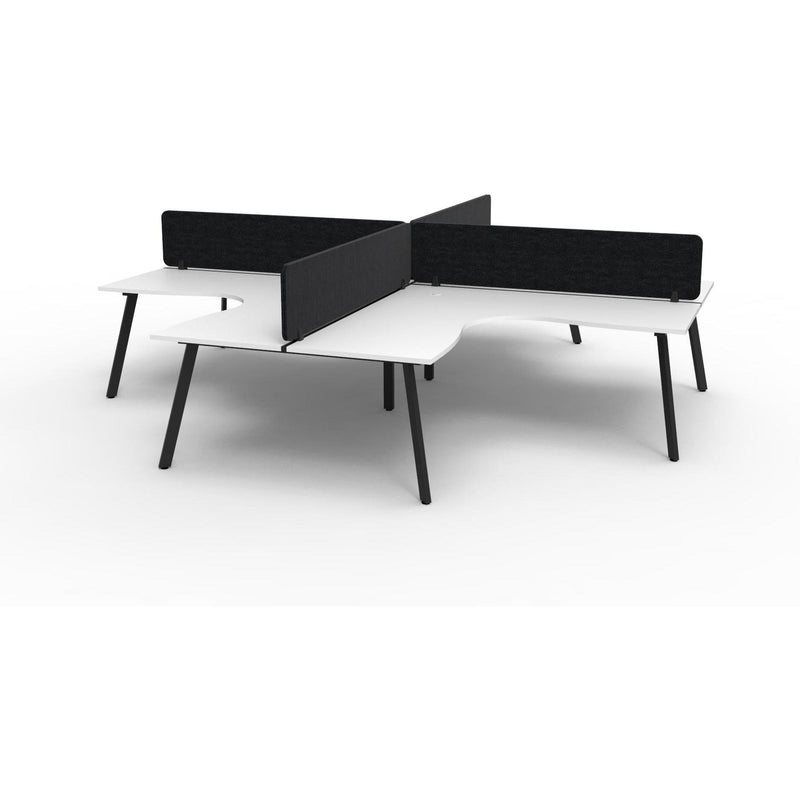 Eternity Leg Corner Workstation with Eco Panel Screen - 4 Persons
