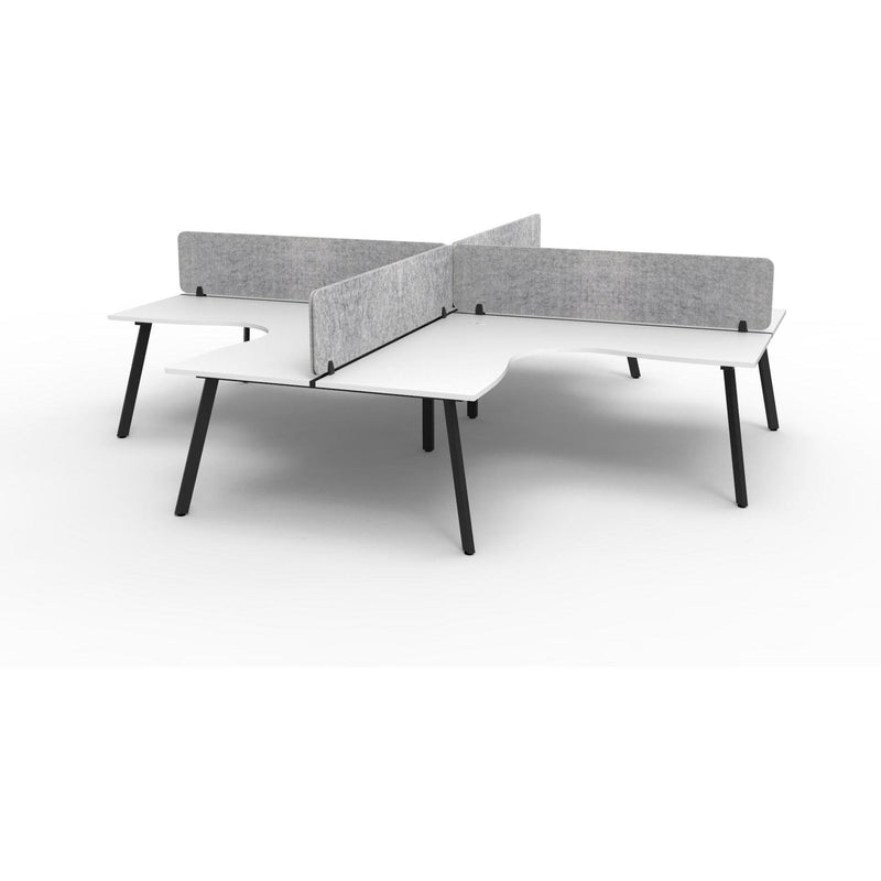Eternity Leg Corner Workstation with Eco Panel Screen - 4 Persons