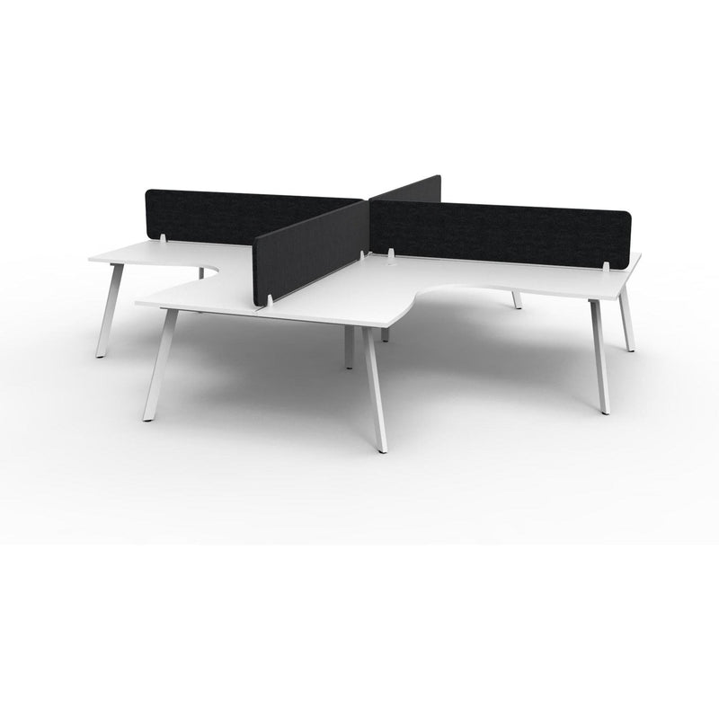 Eternity Leg Corner Workstation with Eco Panel Screen - 4 Persons
