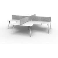 Eternity Leg Corner Workstation with Eco Panel Screen - 4 Persons